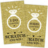 Gold Diamond Bridal Shower Scratch Off Game Cards?32 PCS? Gift Certificate Scratch Off Cards Activity for Wedding Festive Raffle Tickets Family Ho...