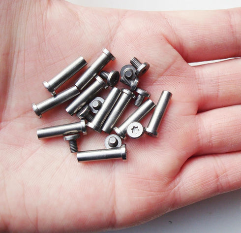 EDC Pocket Knives Handle Pivot Pin Screw Rivets, Folding Knife Gripes Shaft Fasteners,DIY Knife Handle Studs,Pack of 10pcs...