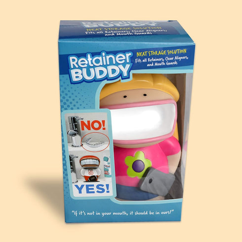Retainer Buddy Girl Power - Sanitary Orthodontic Storage for Retainers Clear Aligners and Mouth Guards - A Clean Stylish Case Alternative...