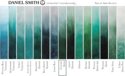 DANIEL SMITH 284600142 Extra Fine Watercolor 15ml Paint Tube, Cascade Green, 0.5 Fl Oz (Pack of 1)...