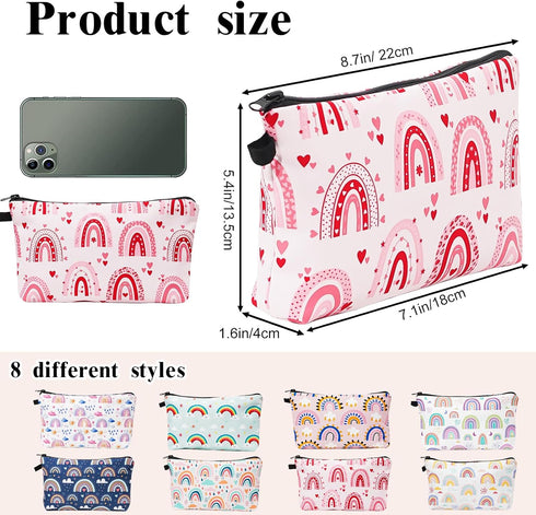 AUHOKY 8 Styles Makeup Bag Toiletry Pouch Waterproof Cosmetic Bag with Zipper Travel Packing Bag, Small Cosmetic Bag Accessory Organizer for Women...