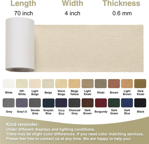Canvas Repair Tape 4×70 Inch Waterproof Self-Adhesive Fabric Repair Patch for Repairing Boat Covers,Tents,Patio Umbrellas,Car Seats,Luggage,Sofas....
