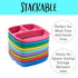 ECR4Kids ELR-18101-TRP My First Meal Pal Divided Plates – Stackable, BPA-Free Plastic Dishes, Dishwasher Safe, Portion Plate Set for Baby, Toddler...