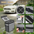 K KNODEL Car Trash Can with Lid, Leak-Proof Car Garbage Can with Storage Pockets, Waterproof Auto Garbage Bag Hanging for Headrest (Small, Gray)...