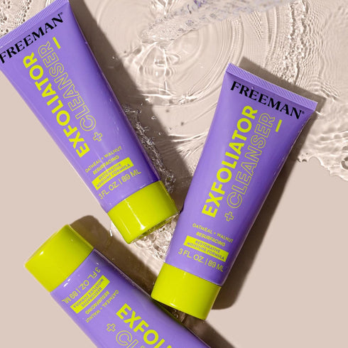 Freeman Restorative Moisturizing & Resurfacing Facial Exfoliator + Cleanser, Infused With Oatmeal & Walnut Shell Powder, Dual-Purpose Face Wash Th...