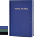 Blue Travel Notebook, Guided Notebook for Traveler Plan 5.7" x 8.5" Ruled Hardcover Travel Diary 112 Sheets/224 Pages 80gsm...