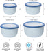 Oggi Prep, Store & Serve Plastic Bowl w/See-Thru Lid- Dishwasher, Microwave & Freezer Safe, (4 qt) Blue w/Dk Blue Lid...