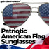 grinderPUNCH 2 Pair Combo Patriotic American US Flag Sunglasses Bulk USA...