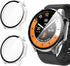 Suoman 2-Pack for Oneplus Watch 2 Case,2.5D 9H Ultra-thin Tempered Glass PC Screen Protective Case Cover for Oneplus Watch 2 (Clear+Clear)...