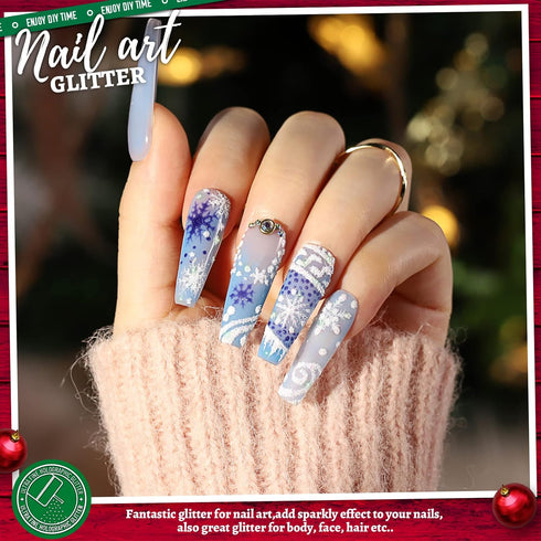 LEOBRO White Glitter, 150G/5.29OZ Glitter, Holographic White Fine Glitter, Extra Fine Glitter Powder, Iridescent Glitter for Resin Arts Crafts, DI...