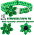 2023 NEW St.Patrick's Day Dog Collar with Flower Tie-Babole Pet, Cute Clover male Dog Collar with Safety Metal Buckle Adjustable Puppy Collars for...
