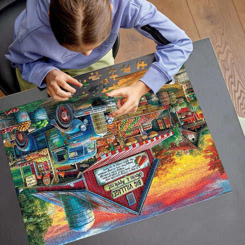 500 Pieces Jigsaw Puzzles for Adults–Country Store Puzzle for Adults Children Elderly–Recycled Paper Puzzle 500 Pieces–Glossy, Sturdy Pieces Chall...