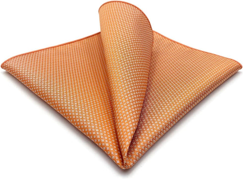 S&W SHLAX&WING Mens Ties Set Solid Color Neckties for Men Orange Matching Pocket Square Only...