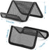 2 Pcs Black Business Card Holder Desk, Wire Mesh Business Card Holder Display, Desktop Business Card Stand, Metal Business Card Display Holder for...