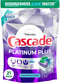 Cascade Platinum Plus Dishwasher Pods, Dish Detergent ActionPacs, Power of Bleach, 21 Count...