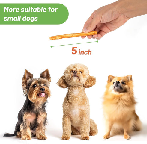 MON2SUN Dog Treats, 5 Inch Chicken Wrapped Collagen Sticks, Teeth Cleaning Collagen Dog Chews for Small Dogs, Healthy Dog Snacks, 10.58oz (40 Coun...