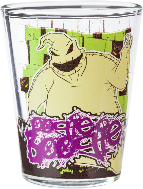 Silver Buffalo Disney Nightmare Before Christmas Featuring Jack Skellington, Sally, Oogie Boogie, and Zero 4 Pack Mini Glasses, 1.5 Ounces...