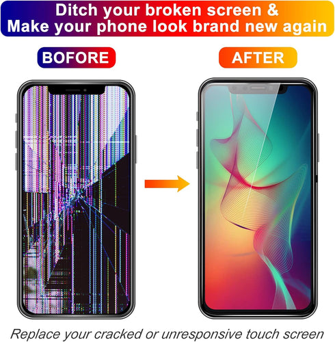 Screen Replacement for iPhone X 5.8', 3D Touch Display Full Repair kit, Digitizer Assembly with Tools Set, Tempered Glass, Instruction...