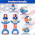 Vehomy 4th of July Dog Toy Independence Day Dog Squeaky Toy for Aggressive Chewers Uncle Sam Dog Plush Toy Pet Dog Tug of War Toy Pet Interactive ...