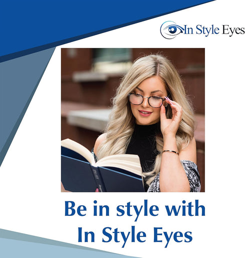 In Style Eyes Modern Reading Glasses - Full-rimmed, Classic Oval Style, Lightweight Frame with Metal Spring Hinges - Grey - 2.5x...