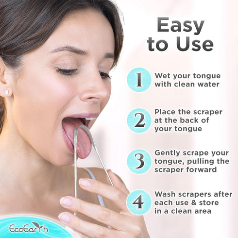 Set of 3 Tongue Scrapers for Adults, Tough Metal Tongue Cleaner w/Storage Case, Stainless Steel Tongue Scrubber for Fresh Breath & Oral Hygiene by...