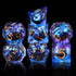 AUSTOR 7 Die DND Dice Set 7 Pieces Blue Flame Dragon Resin Dice Role Playing D and D Dice D20 D12 D10 D8 D6 D4 Sharp Edge Dungeons and Dragons Dic...