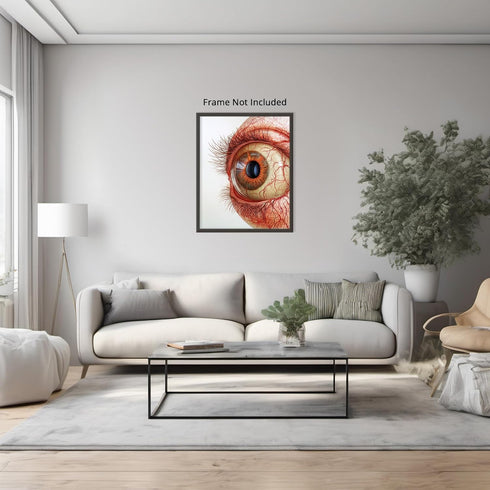Posterizer 1 pcs-anatomical illustration of the human eye 2-Teachers & Classrooms-Abstract & Modern Art-School and classroom art- unframed wall ar...