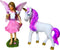 Mood Lab Fairy Garden - Fairy with Unicorn Set of 2 pcs - Miniature Figurines Statue Kit - Outdoor or House Decor...