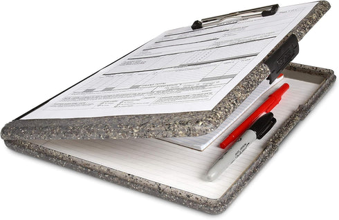 Dexas Slimcase 2 Storage Clipboard with Side Opening, Heavy Granite, Office Supplies Clipboards to Organize, Carry and Store, A4 Holder, Combine S...