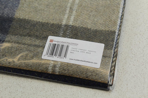 British Tweed 100% Wool Remnants Offcuts Squares Crafts 10 Pieces 9x9 inch, Made in Great Britain…...