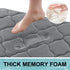 OLANLY Memory Foam Toilet Rugs U-Shaped 24x20, Ultra Soft and Absorbent Bathroom Rugs, Non-Slip Thick Toilet Bath Mat, Machine Wash Dry, Contour B...