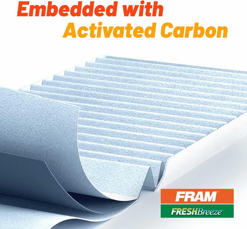 FRAM Fresh Breeze Cabin Air Filter with Arm & Hammer Baking Soda, CF11174 for Ford Vehicles...