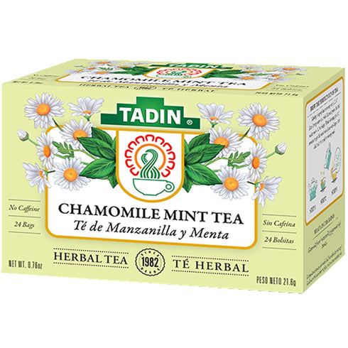 Tadin Chamomile Mint Herbal Tea - no Caffeine, 24 Tea Bags (Manzanilla)...