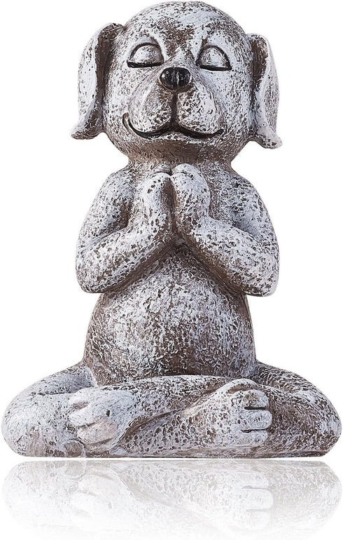 Meditation Dog Statue Dachshund Statue Garden Decor Resin Zen Dog Buddha Meditation Yoga Collectibles for Patio, Terrace, Lawn and Outdoor Garden ...