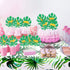 36 Pieces Animal Cupcake Toppers Jungle Style Cake Toppers Gold Glitter Palm Leaves Cake Decorations for Jungle Safari Animals Party Baby Showers ...