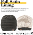 Olivia Sylx Satin Lined Beanie for Women - Satin Beanie,Silk Beanie, Satin Lined Winter Hats for Women & Slouchy Beanie...