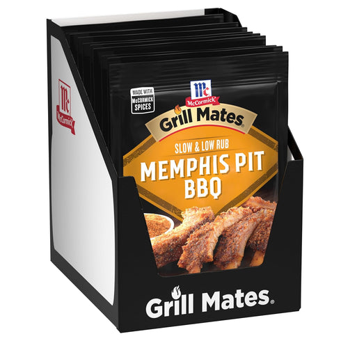 McCormick Grill Mates Slow & Low Memphis Pit BBQ Rub, 2.25 oz (Pack of 10)...