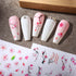 JMEOWIO 10 Sheets Spring Flower Nail Art Stickers Decals Self-Adhesive Pegatinas Uñas Summer Floral Sakura Nail Supplies Nail Art Design Decoratio...