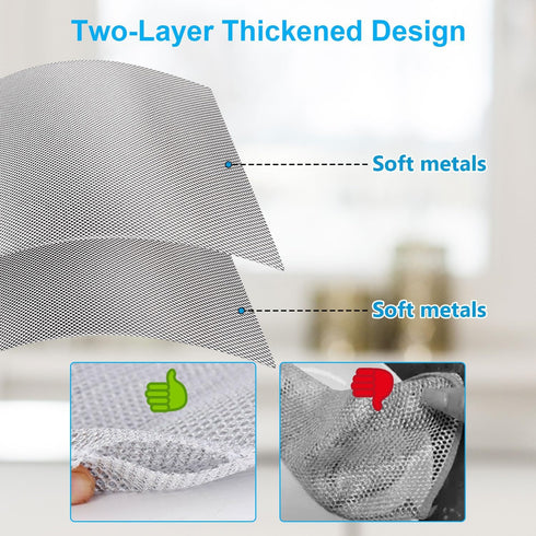 Niveaya 10 Pcs Multipurpose Dishwashing Rag for Wet and Dry Dish, 2024 New Dishwashing Net Mesh Cloth, Metal Cleaning Cloth for Kitchen Washing Di...