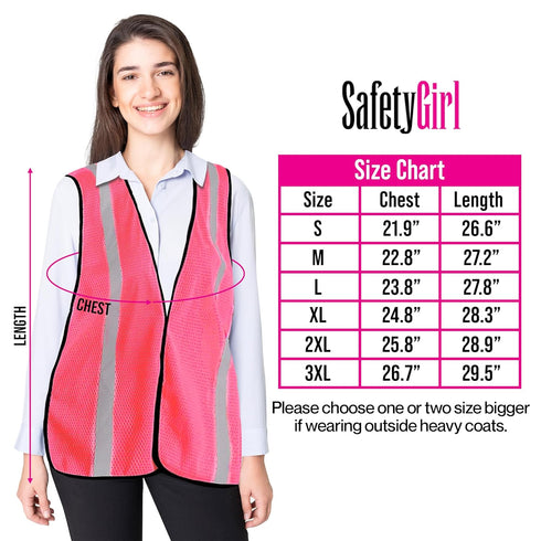 Non-ANSI Women's Mesh High-Vis Safety Vest I Breathable and Comfortable I Polyester I Comfort and Maximum Visibility in Hazardous Environments and...