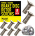 Mission Automotive 8-Pack of Rotor Screws for Brake Discs - Universal Fit for Honda, Acura, Hyundai and Kia Models - Stainless Steel Retaining Scr...