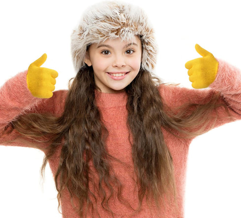 20 Pairs Kids Winter Gloves Knit Stretchy Gloves for Boy and Girl Students Class Prize Christmas Gifts...