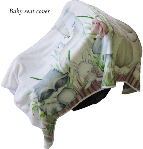 Woodland Friends Double Sided Baby Milestone Monthly Blanket, Forest Photo Prop Boy & Girl, Large Soft 310 GSM Fleece Blanket for Animal Nursery a...