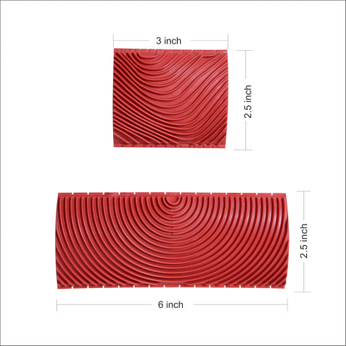 Wood Graining Painting Tool, Rubber Empaistic Wood Grain Tool Household Wall Art Paint 3"/6"(MS3)...