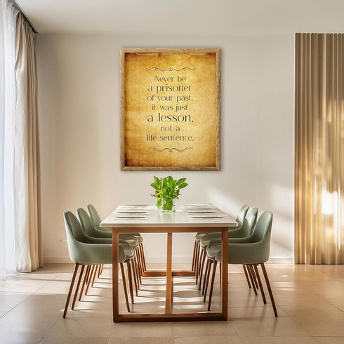 Posterizer 1 pcs-never be a prisoner of your past-Motivational & Inspirational Art-Gift for Men Women Entrepreneur Teens-Decor for Home & Office- ...