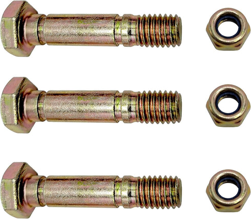 3 PK 52100100 Shear Pin Bolt & Nuts Replacement for Ariens 521001 ST24E ST24ET ST24DLE ST24LE Snow Blower...