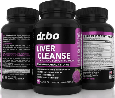Liver Cleanse Detox Support Supplement - Complete Health Repair Pills with Artichoke, Berberine, Turmeric Herbs - Aid Gallbladder Care Formula Cap...