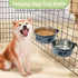 kathson 2 Pcs Dog Kennel Water Bowl, Stainless Steel Crate Water Bowl No Spill, Hanging Metal Pet Food Water Bowl Feeder for Cats Small Medium Dog...