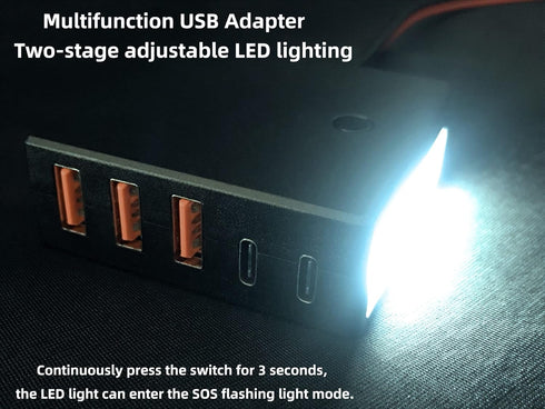 Car USB Charger Multi Port, USB C Car Charger, Cigarette Lighter USB Adapter, Compatible with iPhone Android Samsung USB Device Smart Phone Tablet...