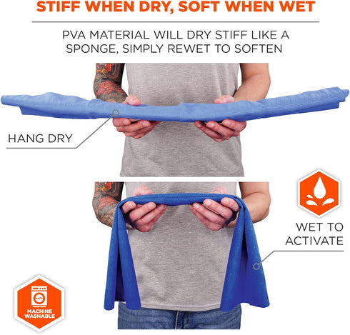 Ergodyne Chill Its 6602 Cooling Towel, Long Lasting Cooling Relief,Lime 29.50" x 0.50"...